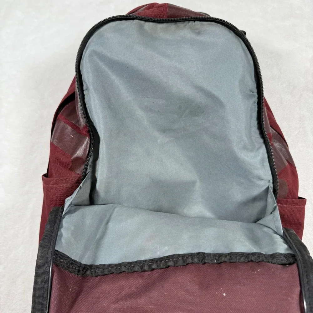 Nike Burgundy Red‎ Backpack Swoosh Logo School Gym Travel Bag Unisex Brasillia